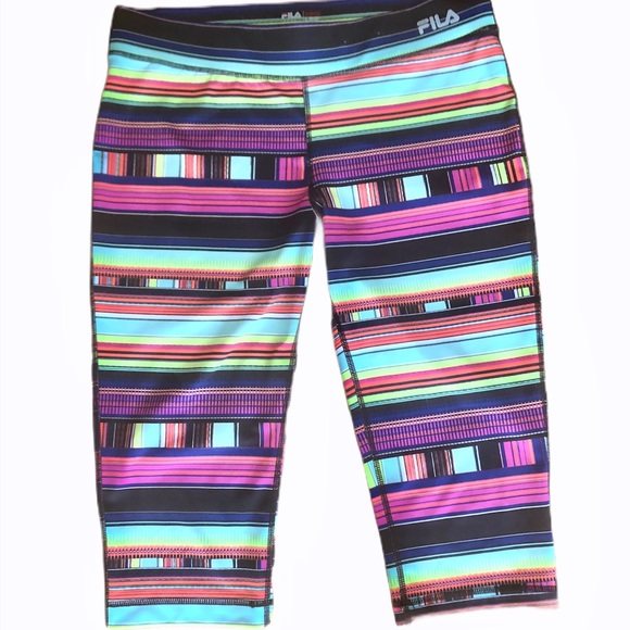 Fila Pants - ❤️SALE FILA Color Stripe Running Legging Capri L